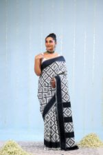 Exquisite Handwoven Double Ikat Saree - Image 2