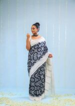 Green And Mustard Theliya Rumal Saree with Blouse – 6.2 Meters of Heritage Elegance - Image 6