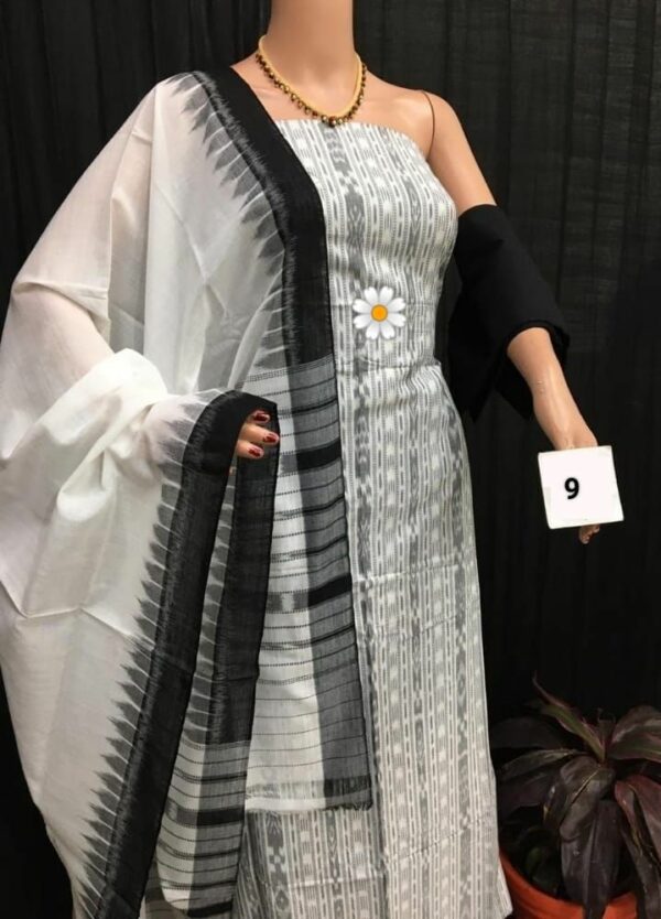 Odisha Ikat Cotton Dress Set –Top, Dupatta & Bottom