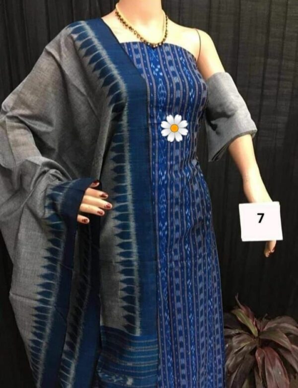 Odisha Ikat Cotton Dress Set –Top, Dupatta & Bottom