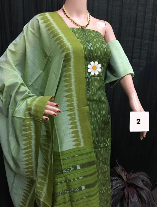 Odisha Ikat Cotton Dress Set –Top, Dupatta & Bottom