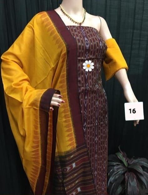Odisha Ikat Cotton Dress Set –Top, Dupatta & Bottom