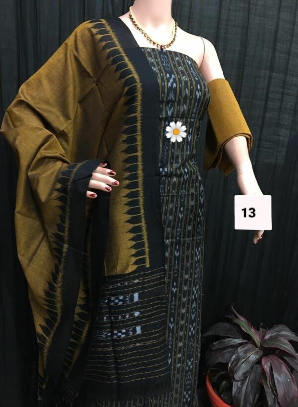 Odisha Ikat Cotton Dress Set –Top, Dupatta & Bottom