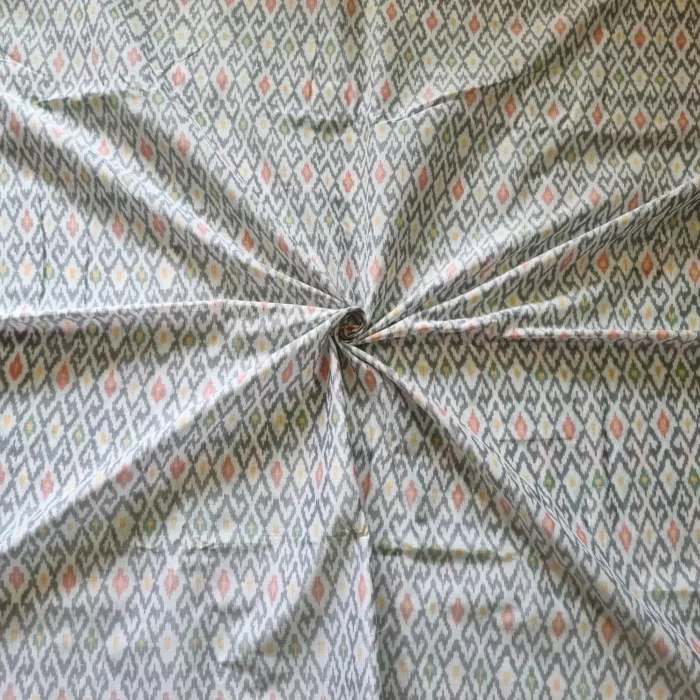 Cotton Silk Fabric with Pochampally Design - Image 1