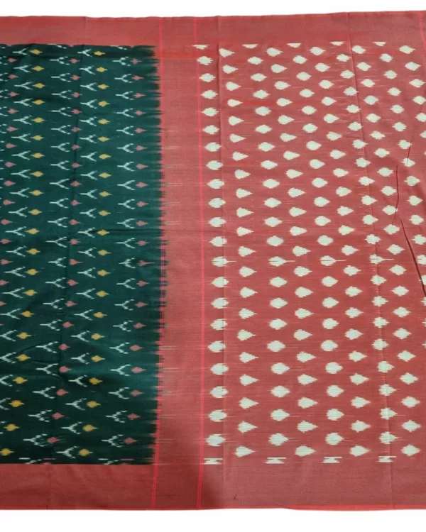 Pure Cotton Pochampally Saree with Vibrant Color Combinations