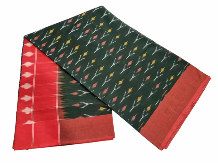 Pochampally Sarees-Traditional Ikat Designs in Mercerised Cotton - Image 3