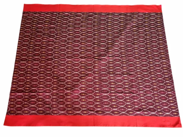 Traditional Pochampally cotton saree with hand-dyed Ikat patterns"
