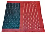 Pochampally saree draped gracefully, highlighting artisanal weaving techniques"