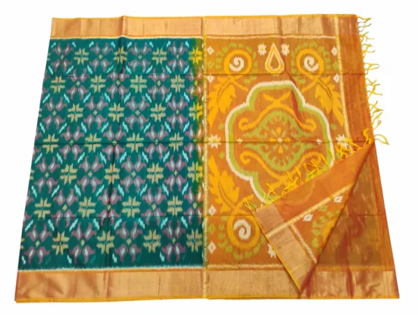 Pochampally Saree in Cotton Silk with Ikat Design & Blouse