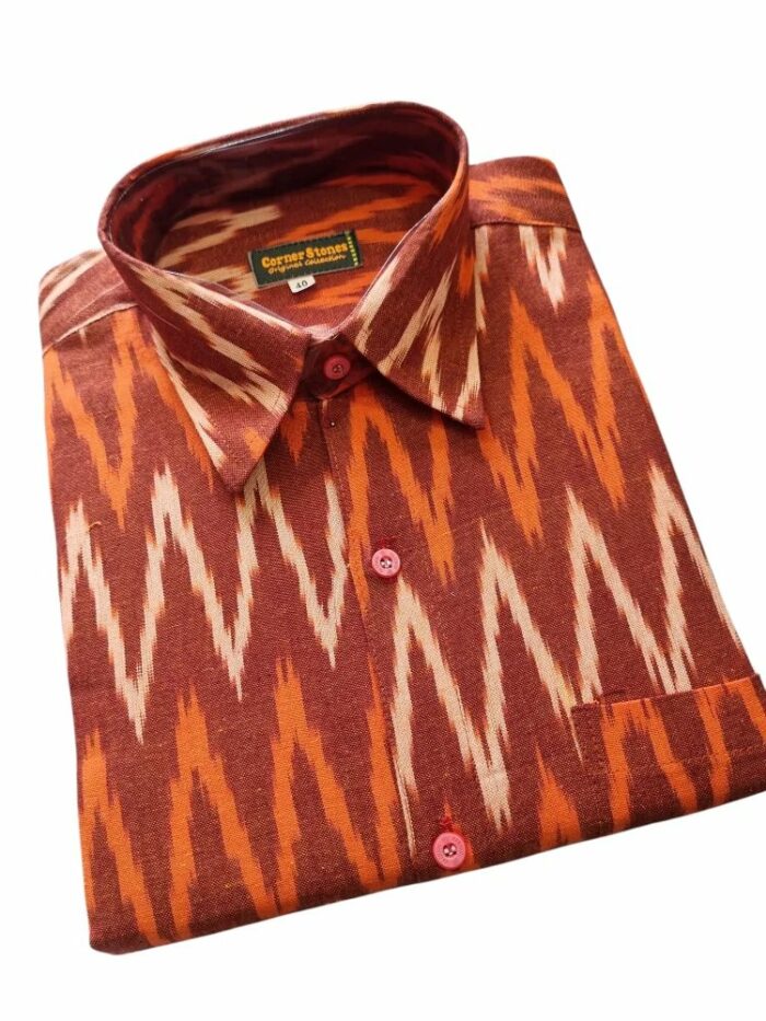Ikat pure Cotton shirt L Size - Image 1