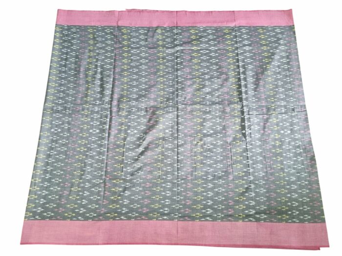 kat Mercerised Cotton pochampally Saree with Matching Blouse - Image 2