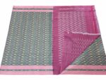 kat Mercerised Cotton pochampally Saree with Matching Blouse - Image 3
