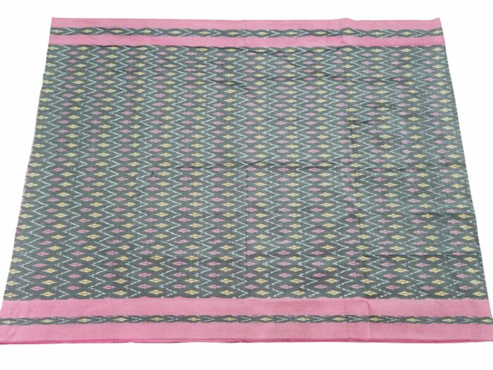 kat Mercerised Cotton pochampally Saree with Matching Blouse - Image 2