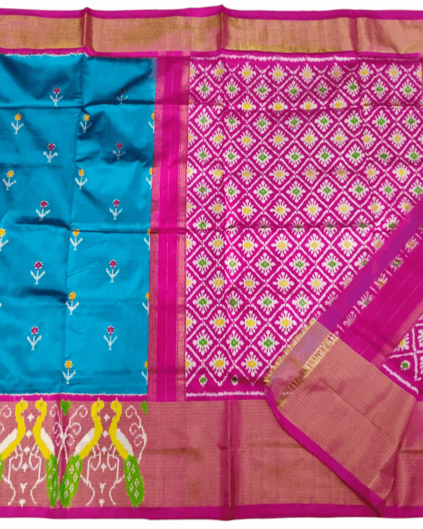 Pochampally Ikat Handloom Silk Saree- 6.2 Meters with Blouse