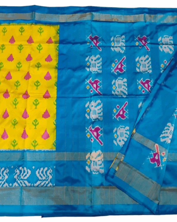 Pochampally Ikat Handloom Silk Saree- 6.2 Meters with Blouse