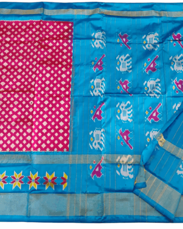 Pochampally Ikat Handloom Silk Saree- 6.2 Meters with Blouse
