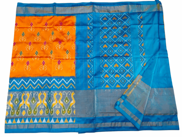 Pochampally Ikat Handloom Silk Saree- 6.2 Meters with Blouse