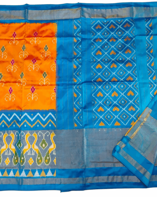 Pochampally Ikat Handloom Silk Saree- 6.2 Meters with Blouse