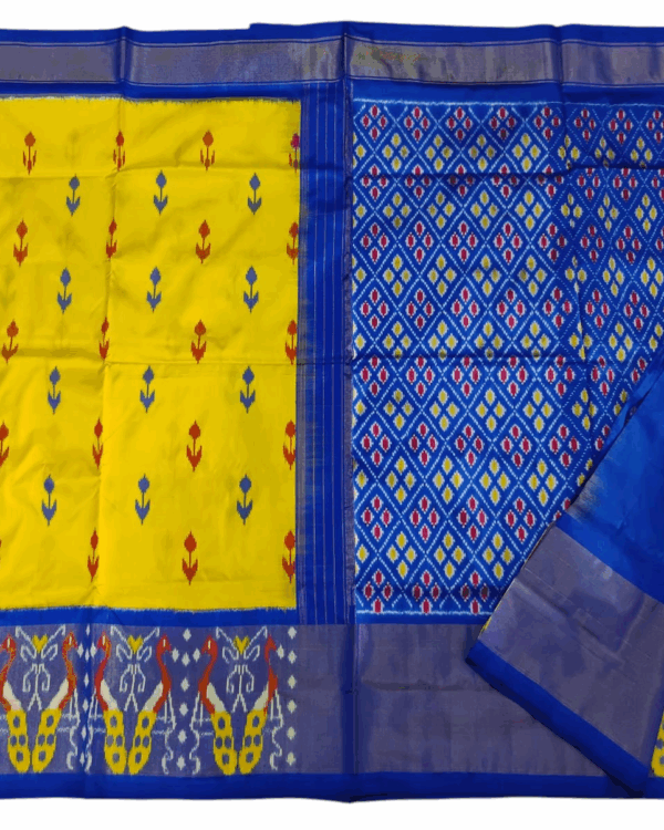 Pochampally Ikat Handloom Silk Saree- 6.2 Meters with Blouse
