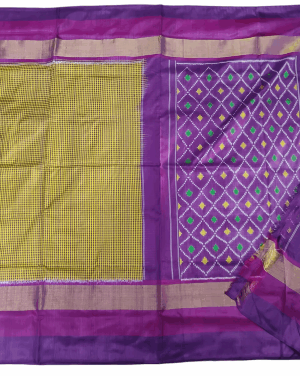Pochampally Ikat Handloom Silk Saree- 6.2 Meters with Blouse