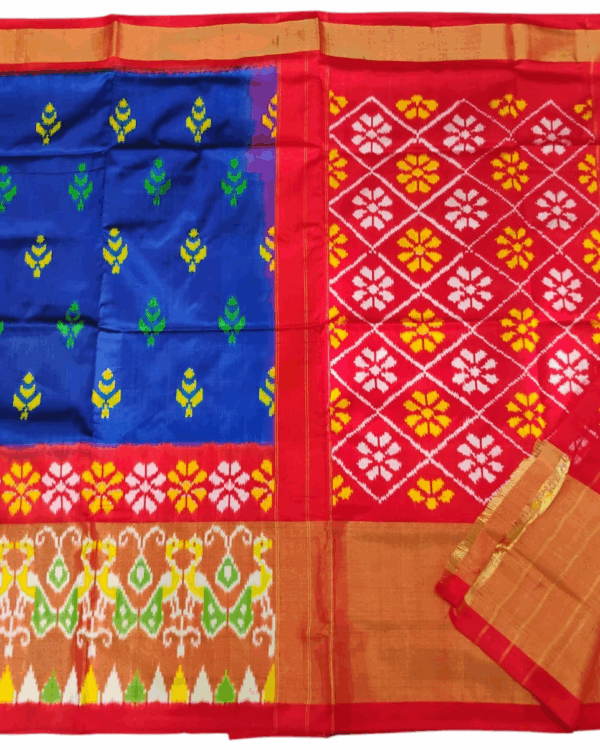 Pochampally Ikat Handloom Silk Saree- 6.2 Meters with Blouse