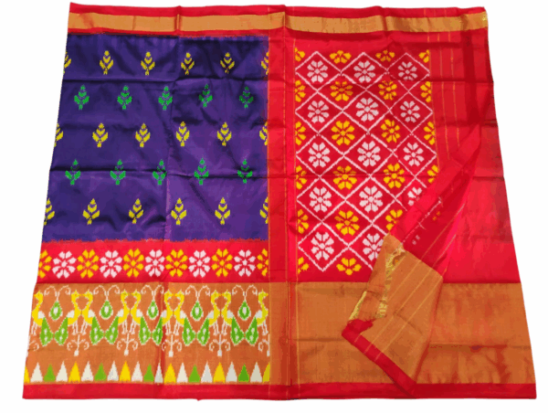 Pochampally Ikat Handloom Silk Saree- 6.2 Meters with Blouse