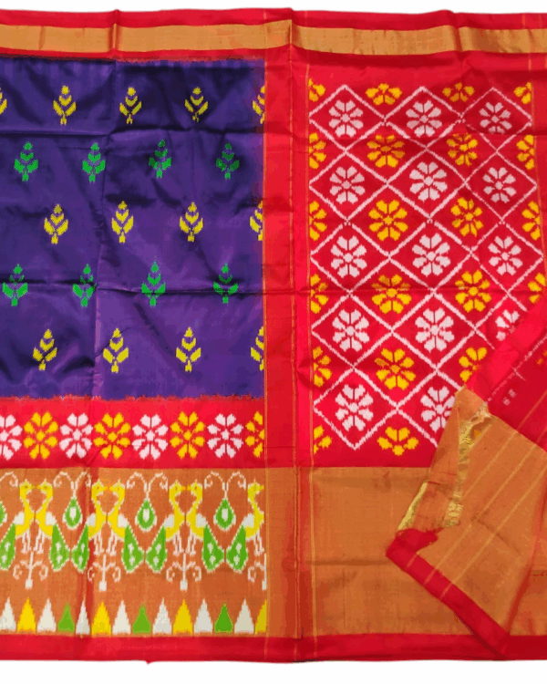 Pochampally Ikat Handloom Silk Saree- 6.2 Meters with Blouse
