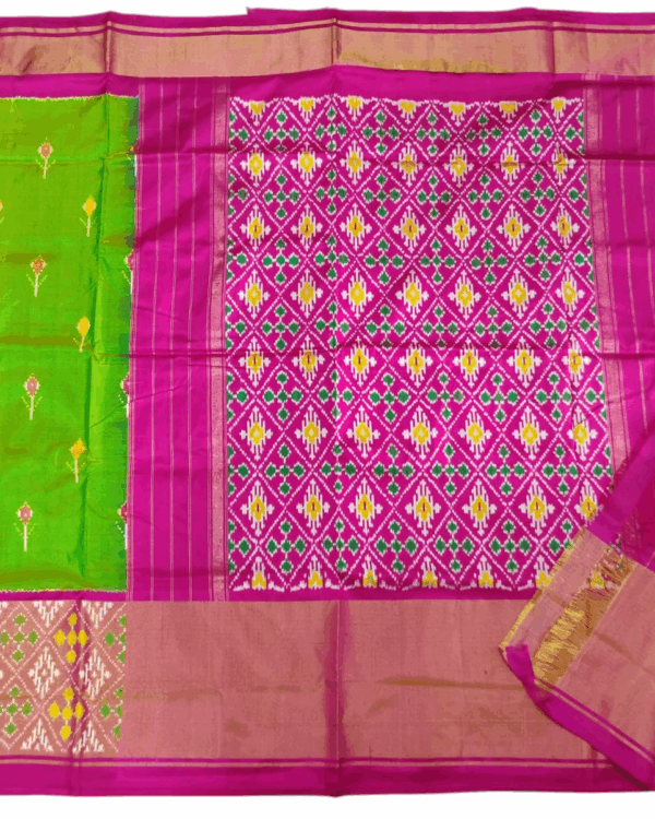 Pochampally Ikat Handloom Silk Saree- 6.2 Meters with Blouse