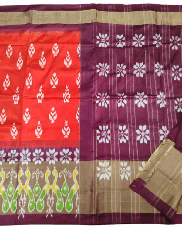 Pochampally Ikat Handloom Silk Saree- 6.2 Meters with Blouse