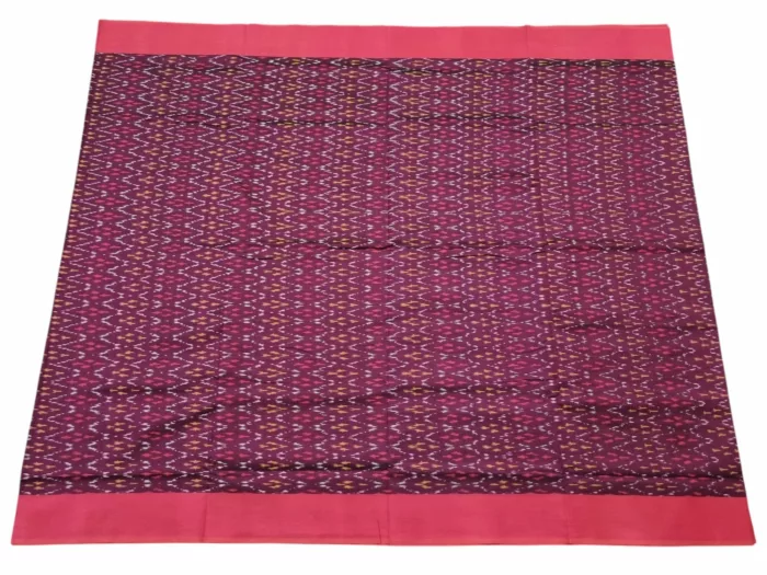 Mercerised Cotton Pochampally Saree with Traditional Ikat Weave - Image 2