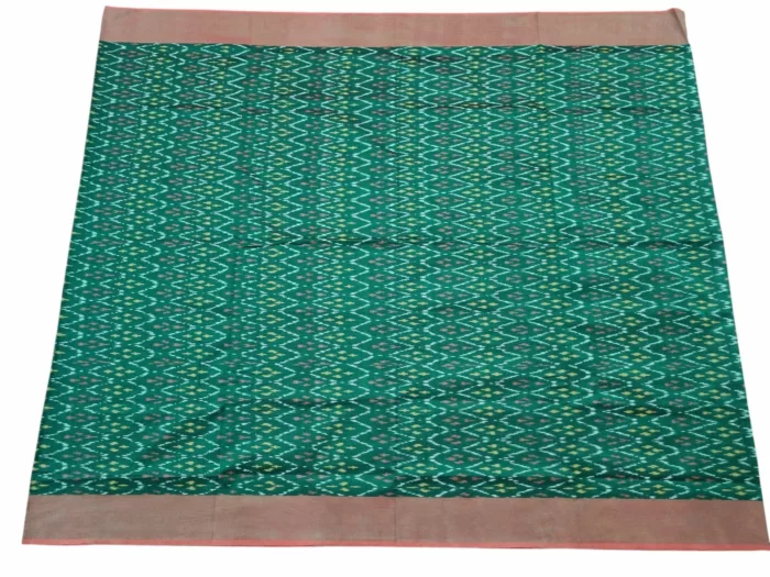 Mercerised Cotton Pochampally Saree with Traditional Ikat Weave - Image 2