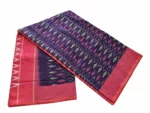 kat Mercerised Cotton pochampally Saree with Matching Blouse - Image 4