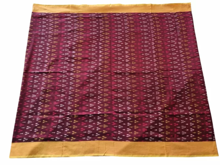 kat Mercerised Cotton pochampally Saree with Matching Blouse - Image 3