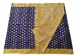 kat Mercerised Cotton pochampally Saree with Matching Blouse - Image 3