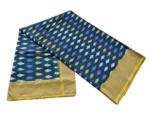 kat Mercerised Cotton pochampally Saree with Matching Blouse - Image 4