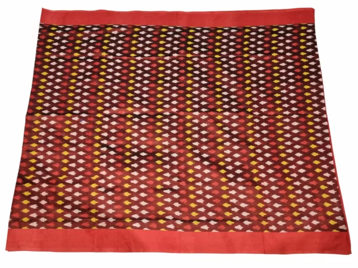 kat Mercerised Cotton pochampally Saree with Matching Blouse - Image 2