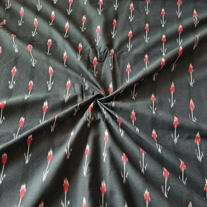 Pure Cotton Fabric – Handwoven Ikat Design - Image 1