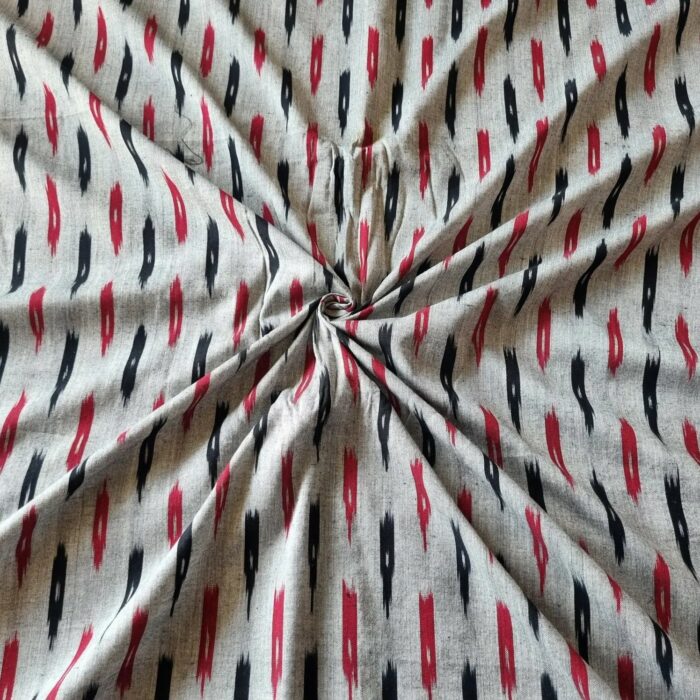 Pure Cotton Fabric – Handwoven Ikat Design - Image 1
