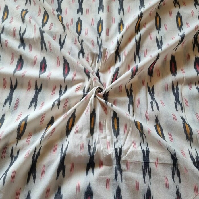 Pure Cotton Fabric – Handwoven Ikat Design - Image 1