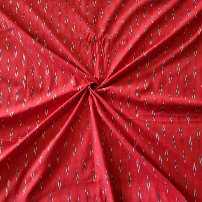 Pure Cotton Fabric – Handwoven Ikat Design - Image 1