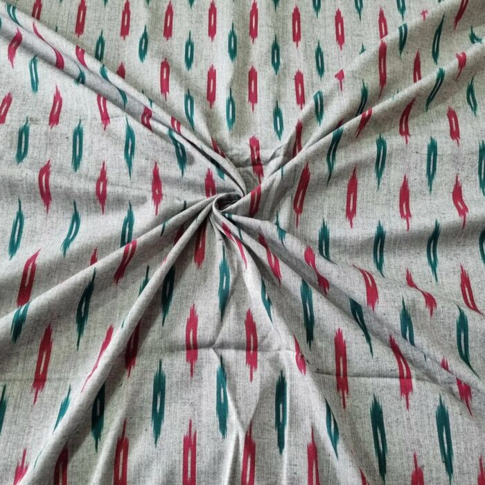 Pure Cotton Fabric – Handwoven Ikat Design - Image 1