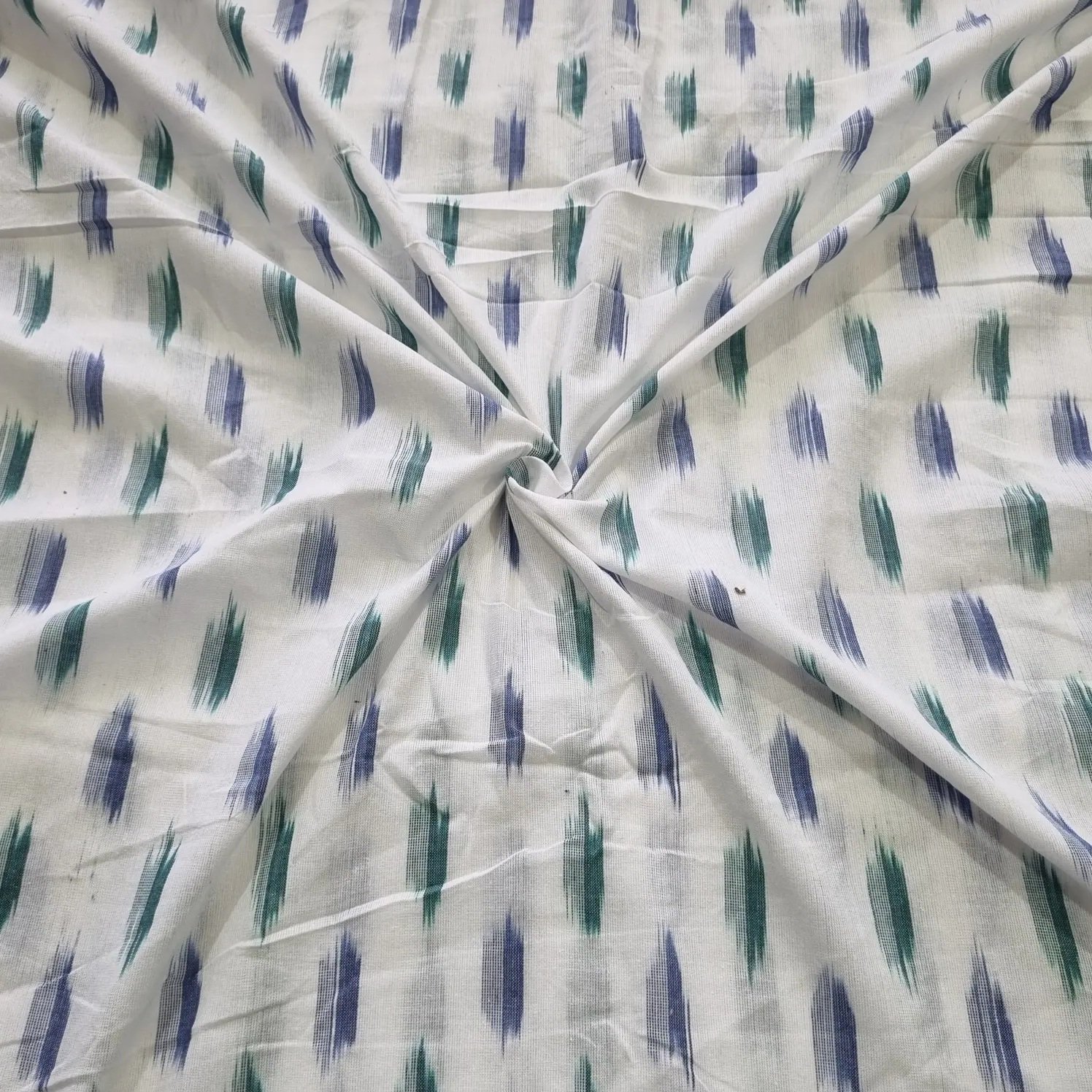 2025/09/1000377518.jpg Pure Cotton Fabric – Handwoven Ikat Design - Image 1
