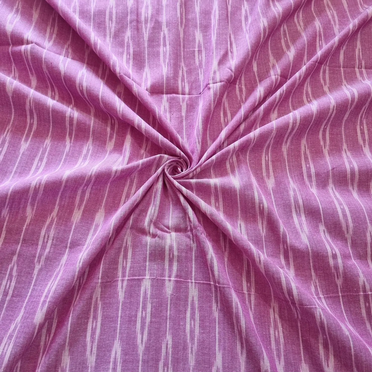 2025/09/1000377529.jpg Pure Cotton Fabric – Handwoven Ikat Design - Image 1