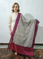 Pure Cotton Pochampally Dupatta handwoven