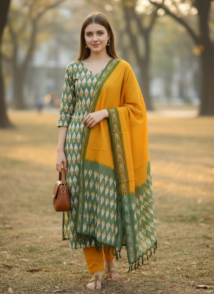 Pochamaplly Cotton Suits for Women - Stylish & Comfortable unstitched - Image 1