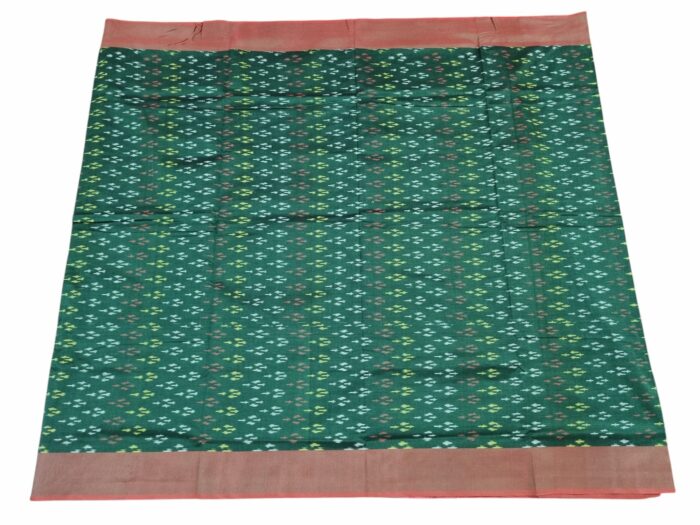 kat Mercerised Cotton pochampally Saree with Matching Blouse - Image 2