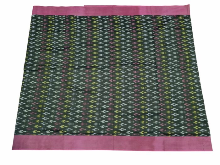 kat Mercerised Cotton pochampally Saree with Matching Blouse - Image 2