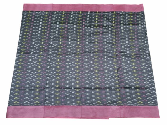 kat Mercerised Cotton pochampally Saree with Matching Blouse - Image 2