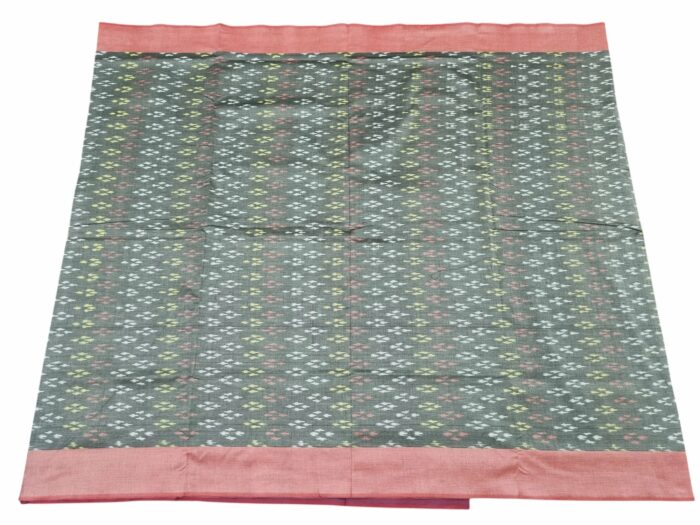kat Mercerised Cotton pochampally Saree with Matching Blouse - Image 2