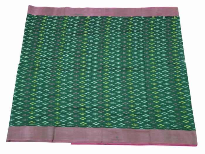 kat Mercerised Cotton pochampally Saree with Matching Blouse - Image 2